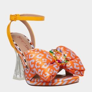 Pollie Orange Multicolor Betsey Johnson Heels